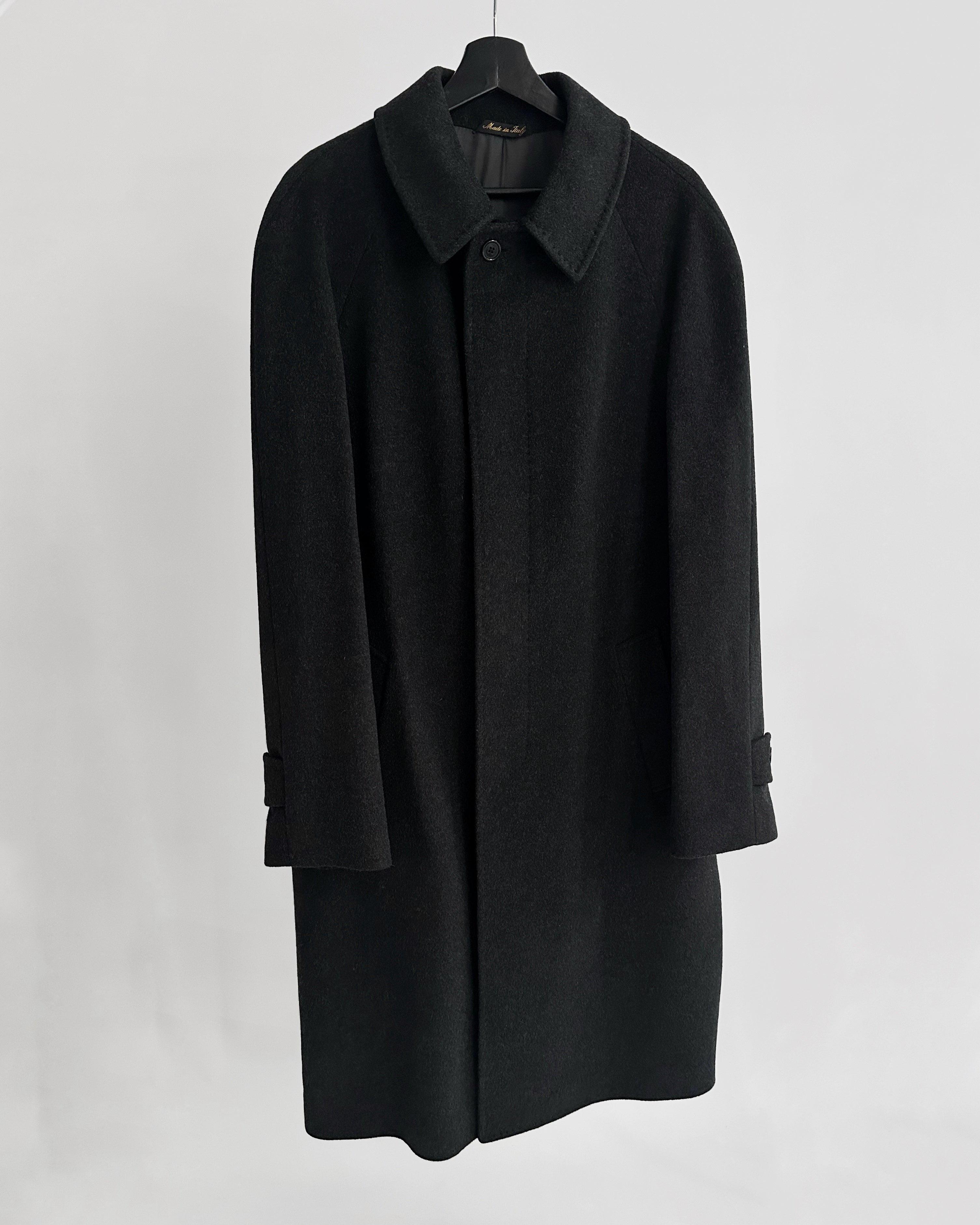 90s Gianfranco Ferré Charcoal Wool and Cashmere Coat – Alba