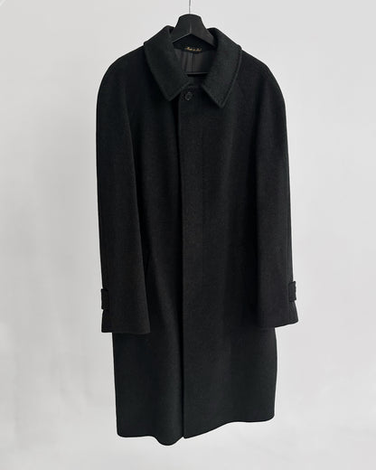 90s Gianfranco Ferré Charcoal Wool and Cashmere Coat