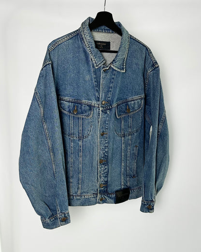 90s Valentino Garavani Denim Jacket - Faded Blue