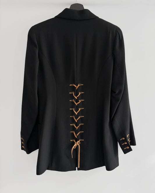 Vintage 1990s NAF NAF Corset Black Blazer