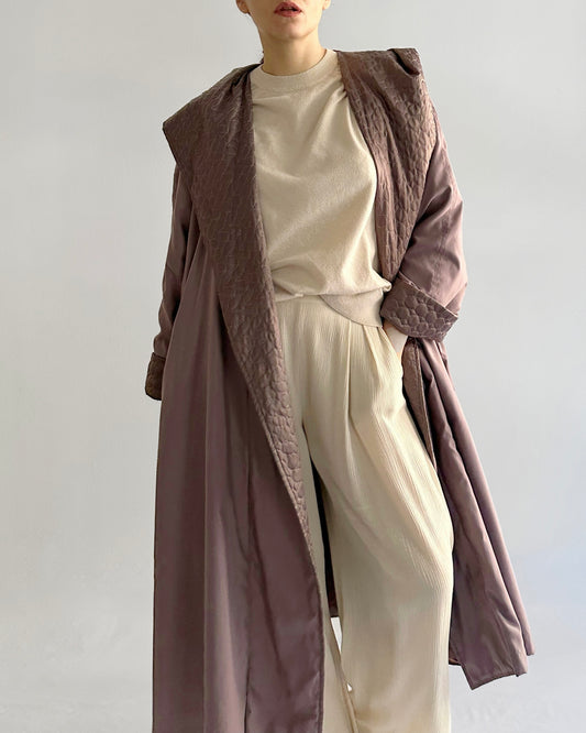 90s Mauve Hooded Coat