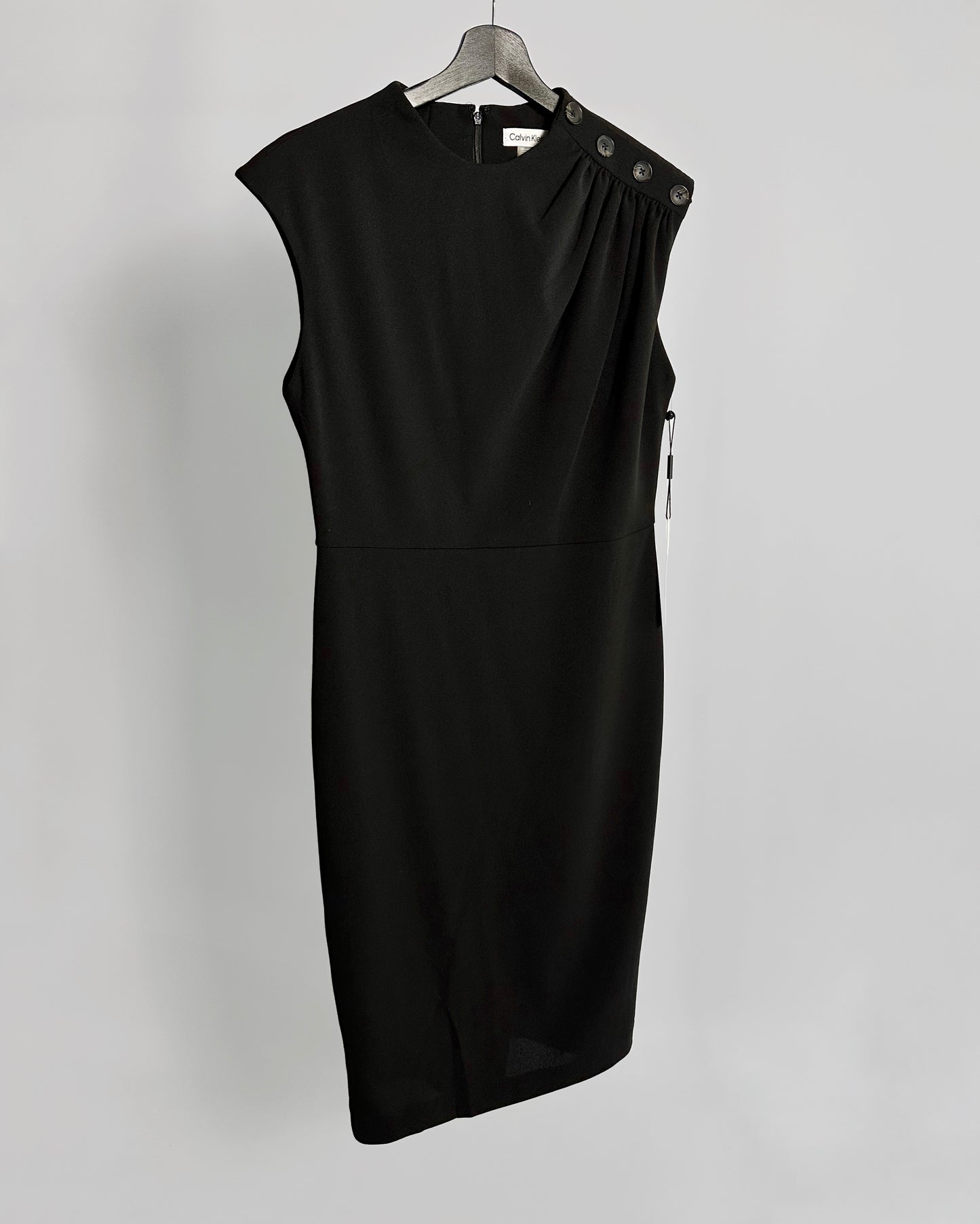 Calvin Klein Black Scuba Crepe Dress