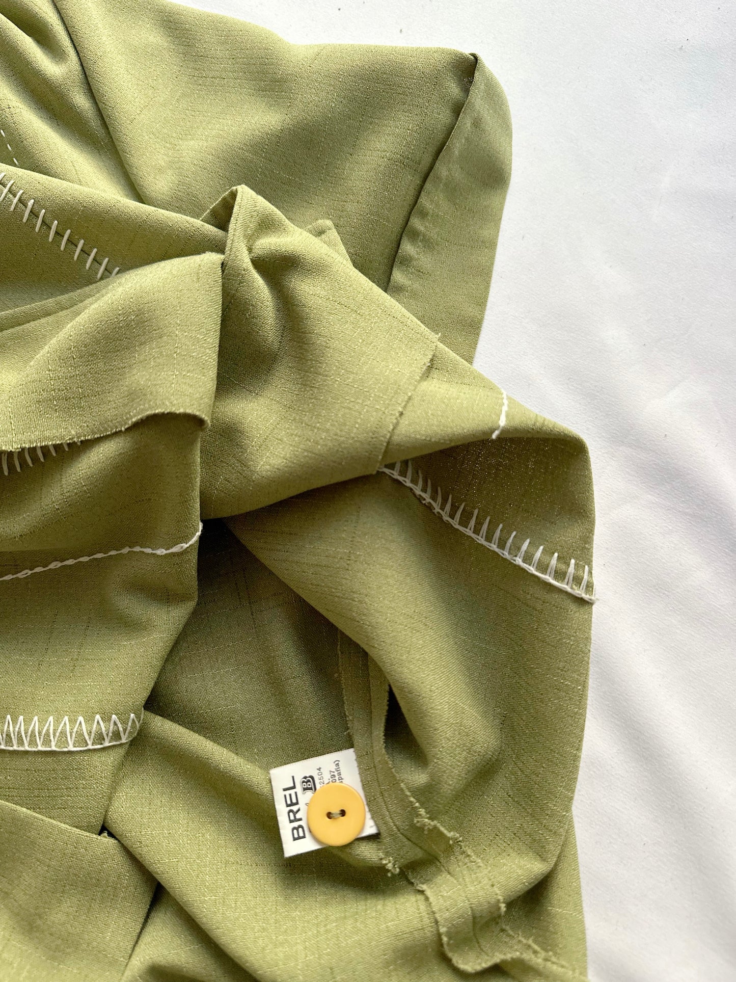 80s Bowling Style Green Blouse