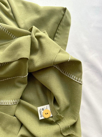 80s Bowling Style Green Blouse