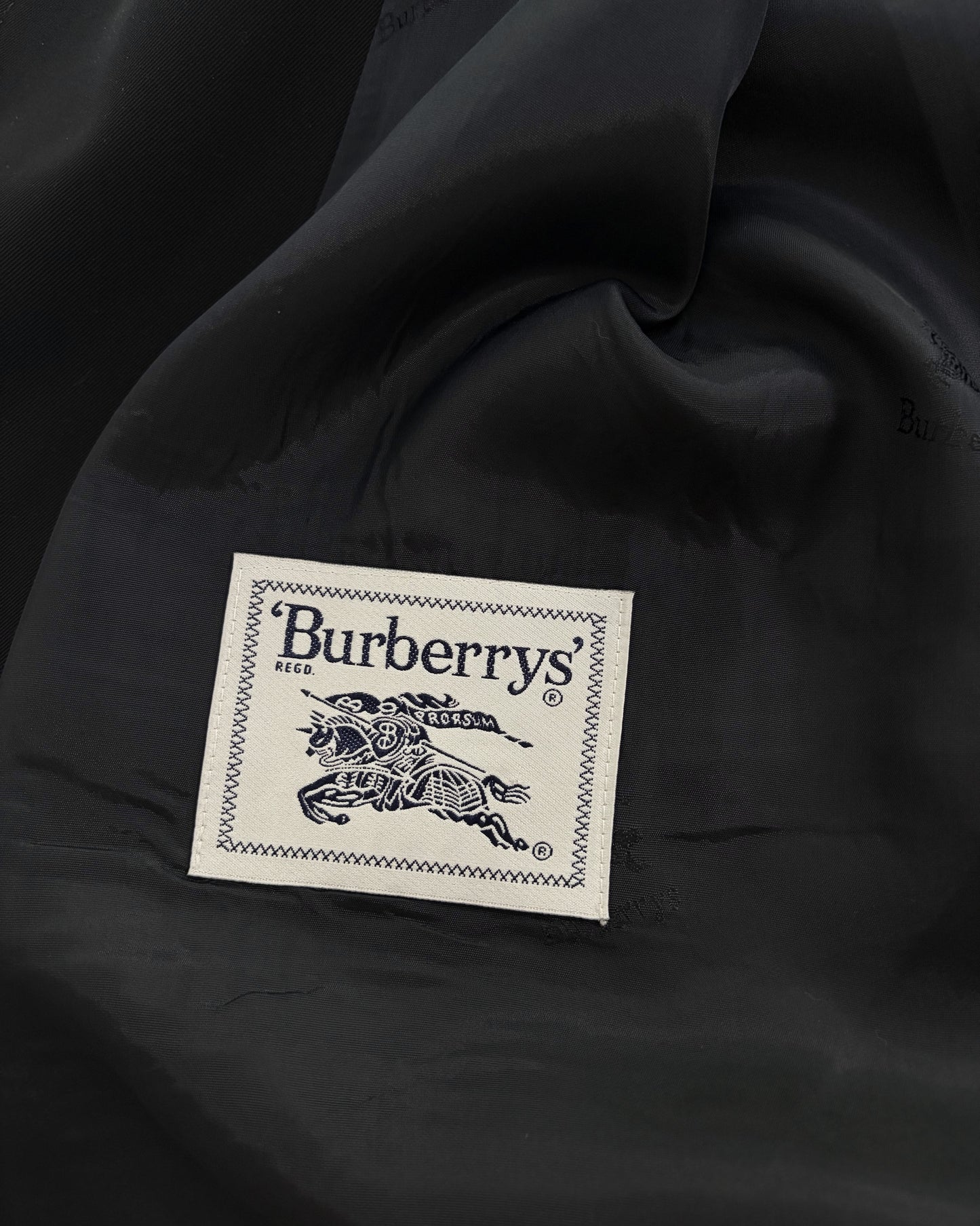 Vintage 1990s Burberry Black Minimal Blazer