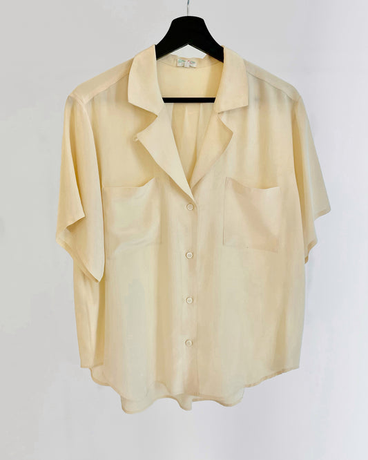 90s Pure Silk Short Sleeve Shirt