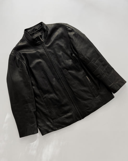 Vintage Pierre Cardin Black Leather Jacket