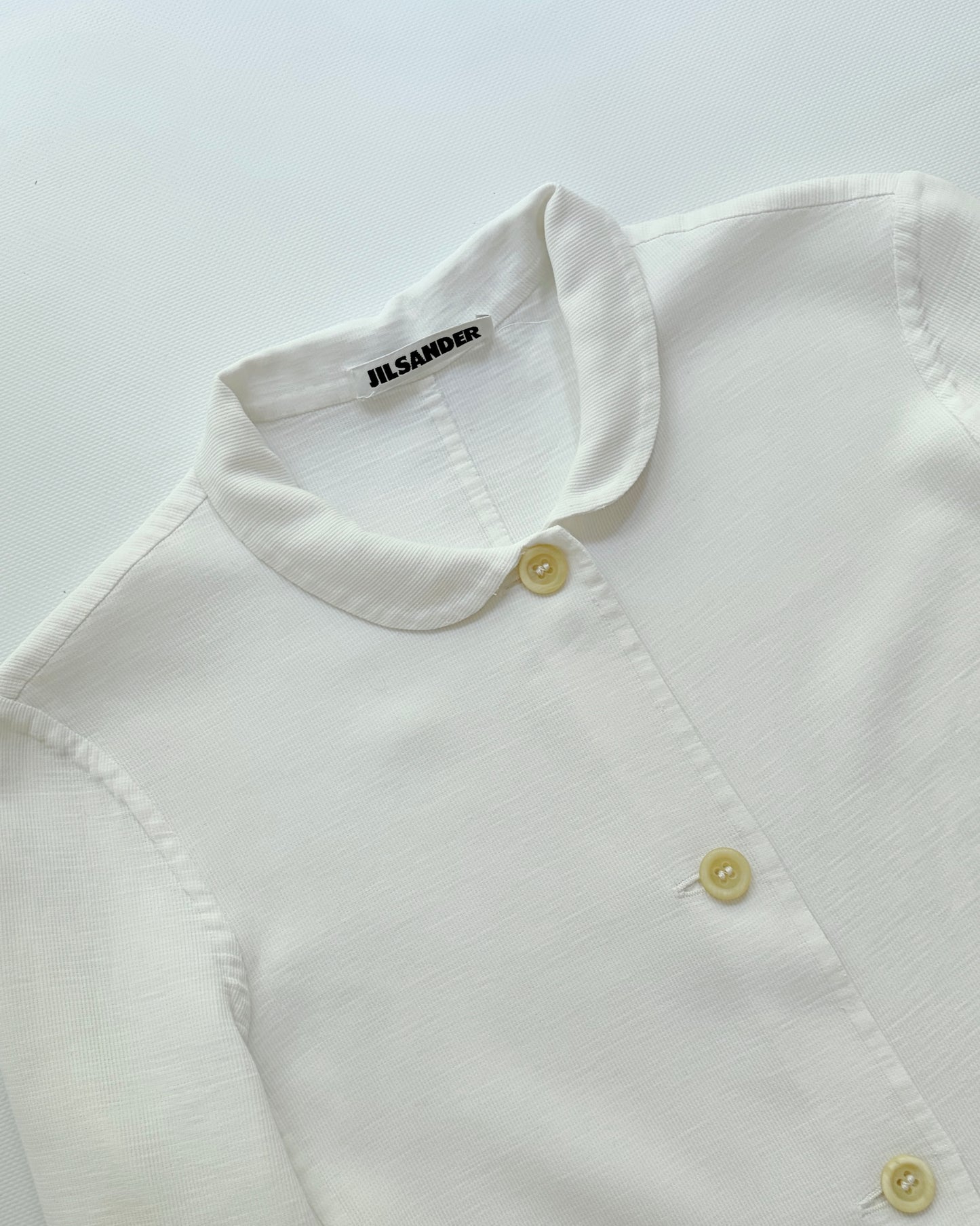 Jil Sander 2000s White Cotton Coat Dress
