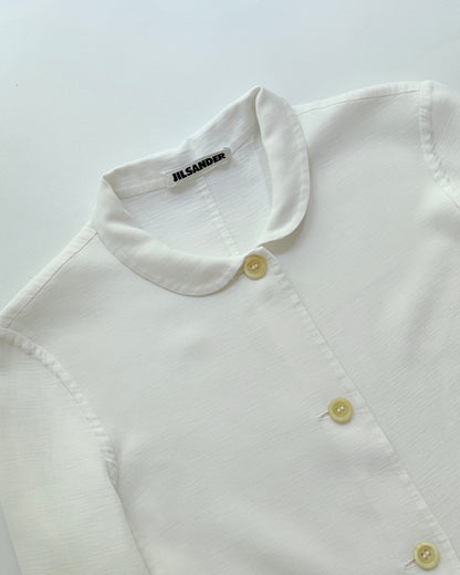 Jil Sander 2000s White Cotton Coat Dress