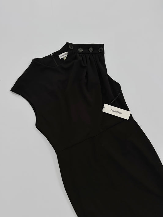 Calvin Klein Black Scuba Crepe Dress