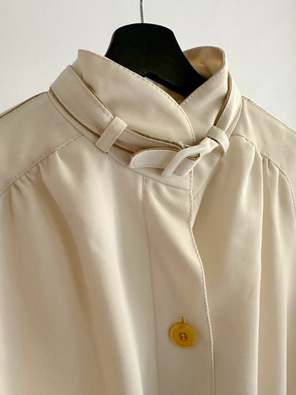 70s Cream Trench Coat