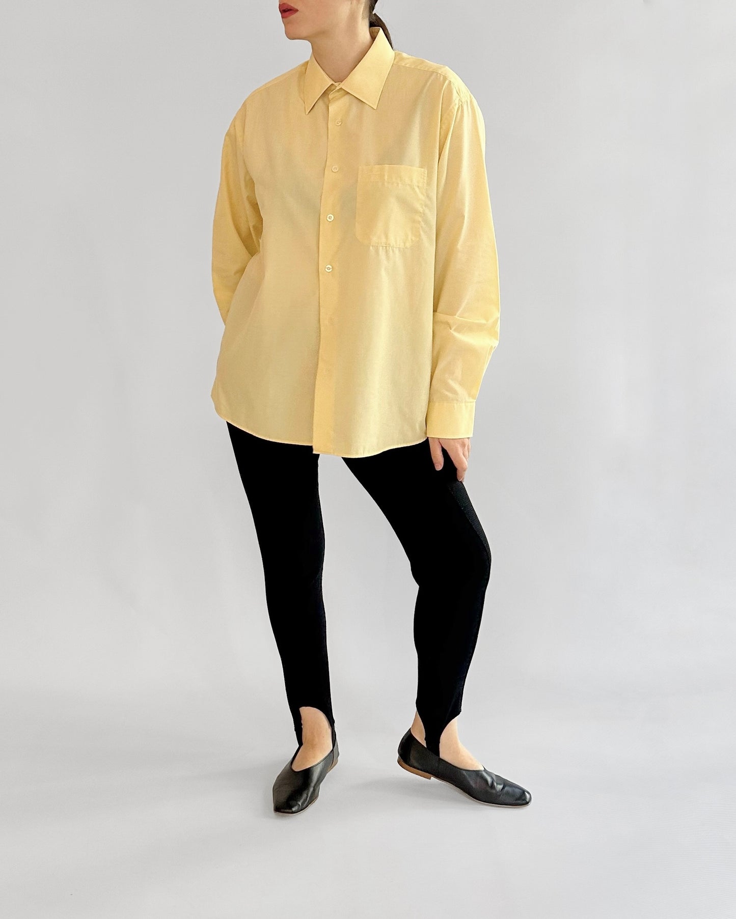 90s Pierre Cardin Butter Yellow Shirt