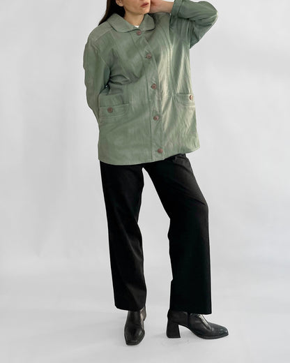 80s Green Leather Jacket