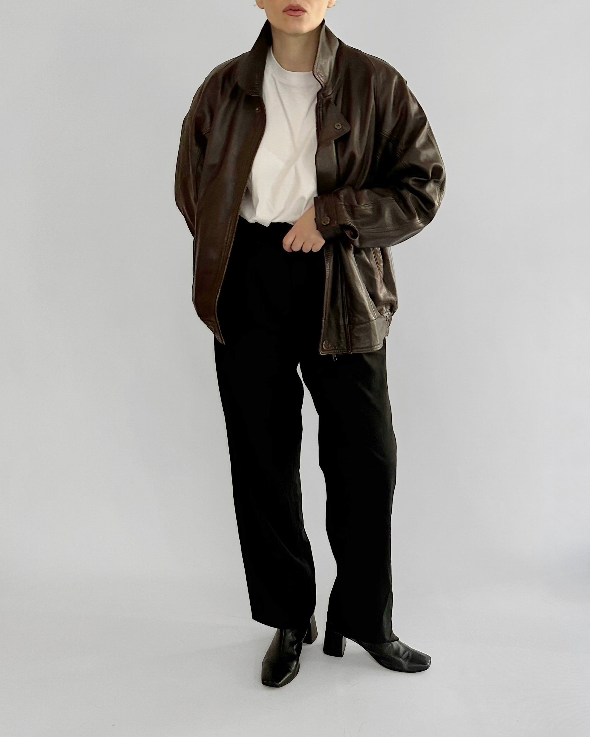 専用　80s vintage leather jacket 茶ボンバーブルゾン 専用 80s vintage leather jacket 茶ボンバーブルゾン 80s