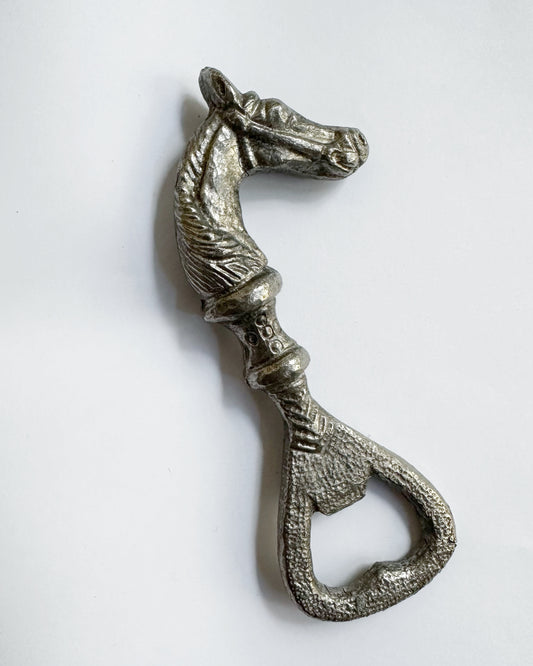 Vintage 1960s Horse-Shaped Metal Bottle Opener