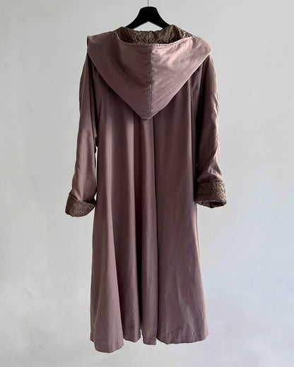 90s Mauve Hooded Coat