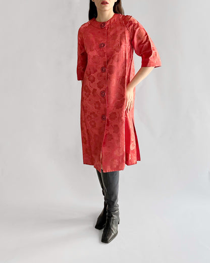 1960s Royal Lynne Silk Brocade Dress Coat