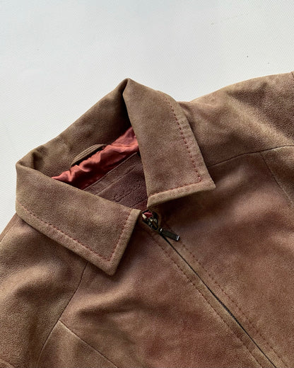 2000s Dusty Pink Washed Nappa Leather Jacket