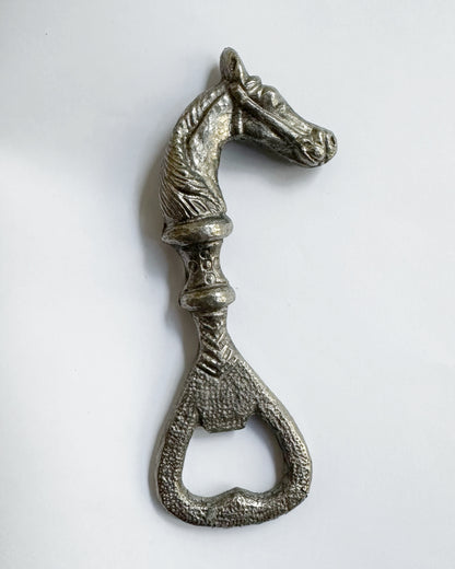 Vintage 1960s Horse-Shaped Metal Bottle Opener