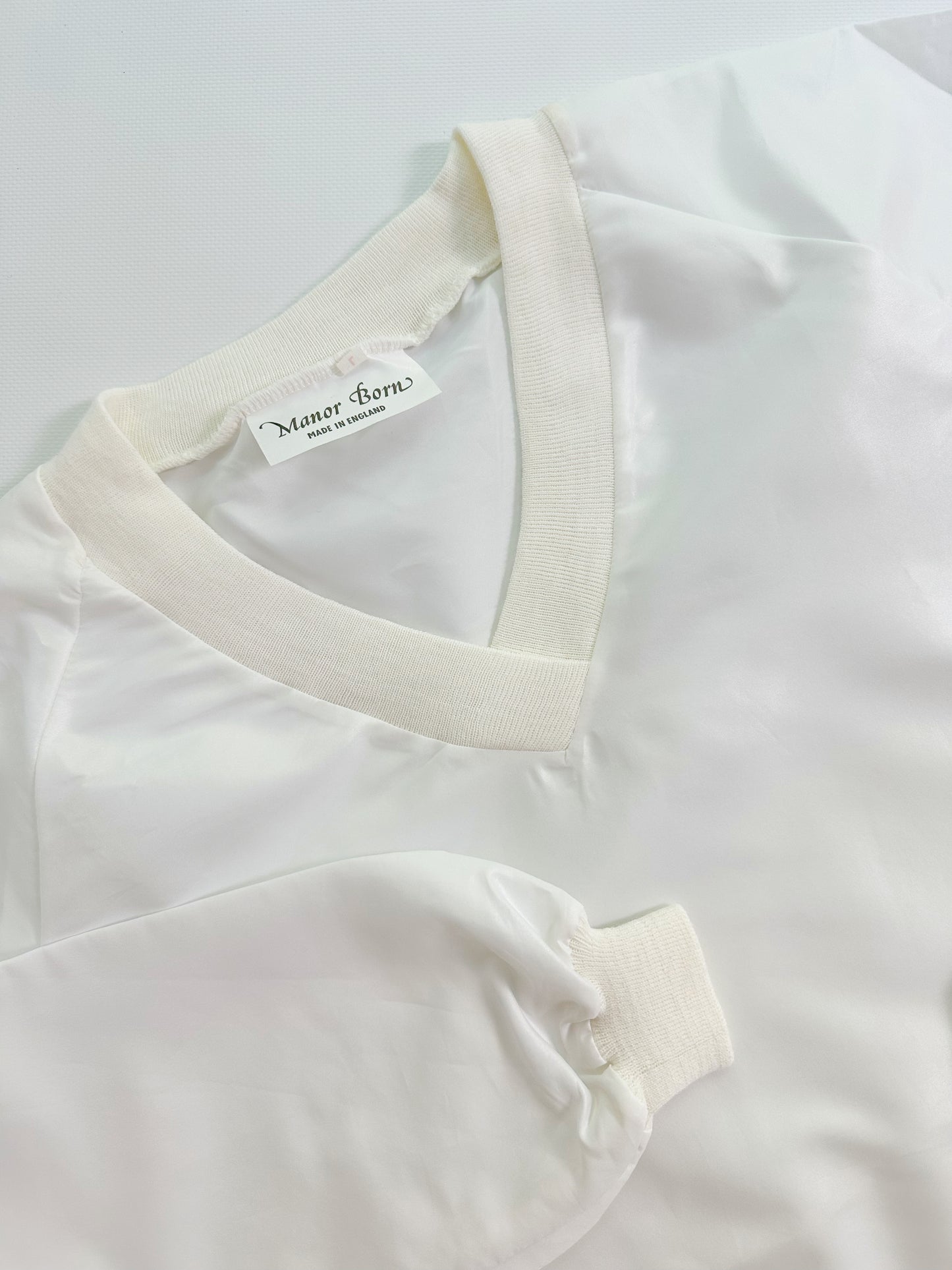90s White Nylon Sweatshirt