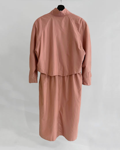 80s Dusty Rose Trench Coat
