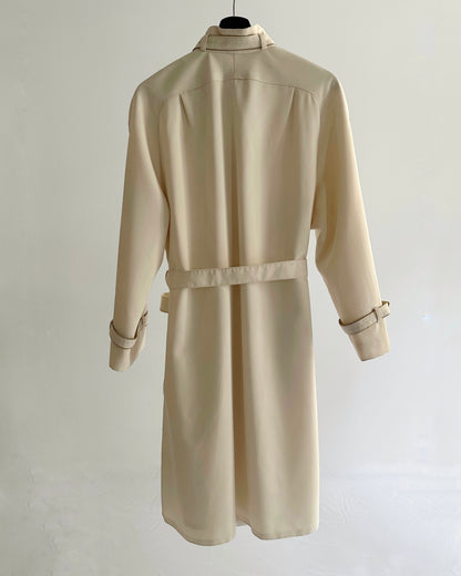 70s Cream Trench Coat