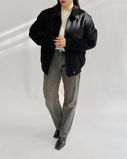 80s Steinbock Loden Wool Bomber