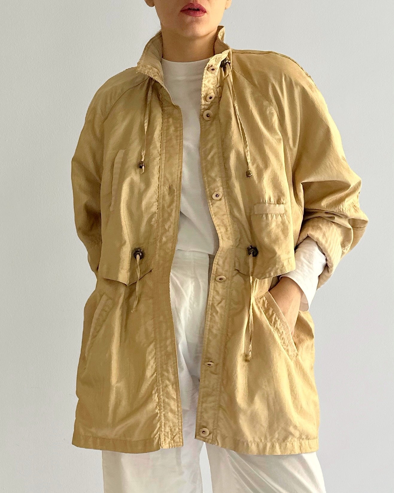 90s Golden Windbreaker Jacket