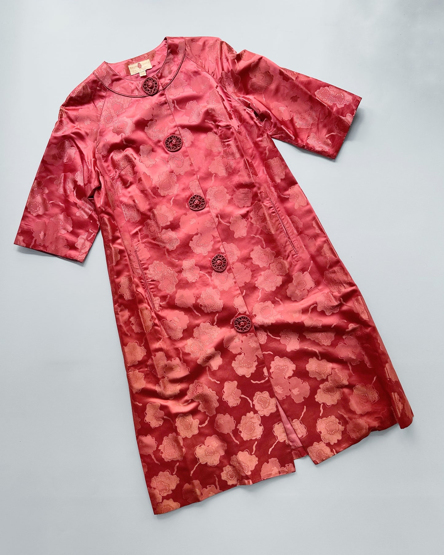 1960s Royal Lynne Silk Brocade Dress Coat