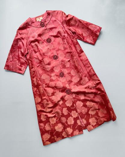 1960s Royal Lynne Silk Brocade Dress Coat