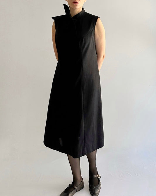 80s Sleeveless A-Line Bow Dress