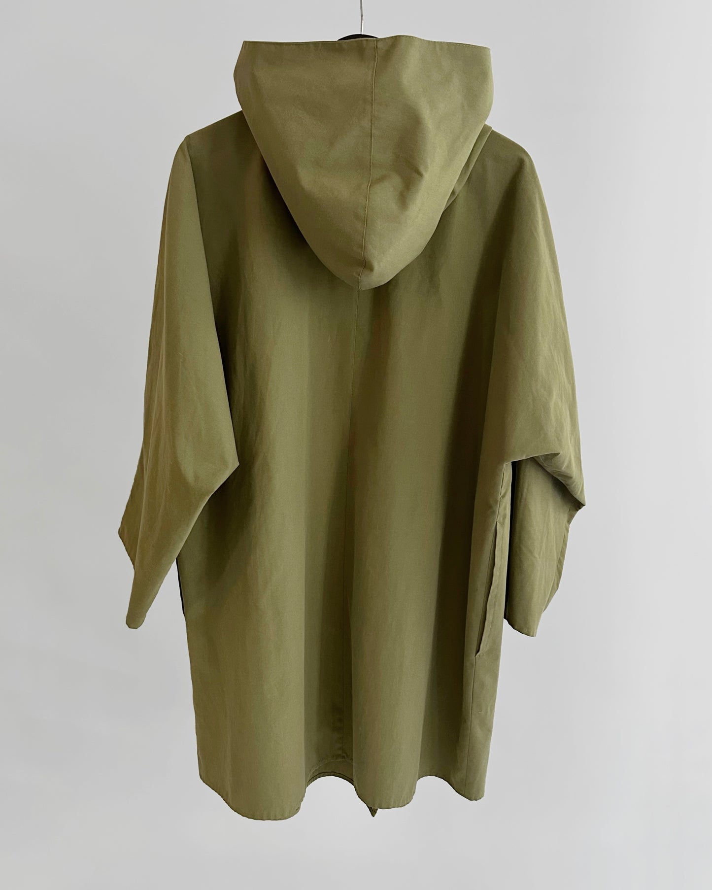1970s/80s Olive Green Hooded Coat