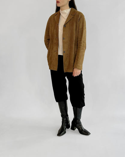 90s Brown Suede Jacket – Made in Portugal