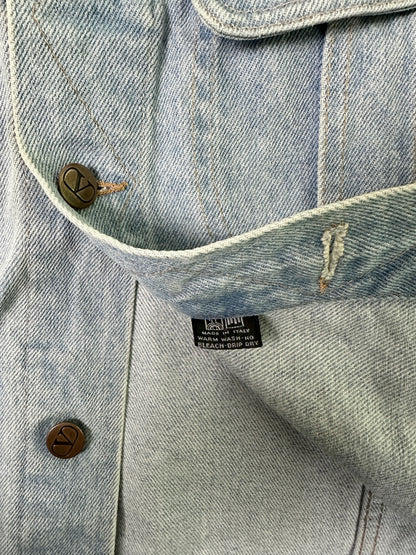 90s Valentino Garavani Denim Jacket - Light Blue Wash