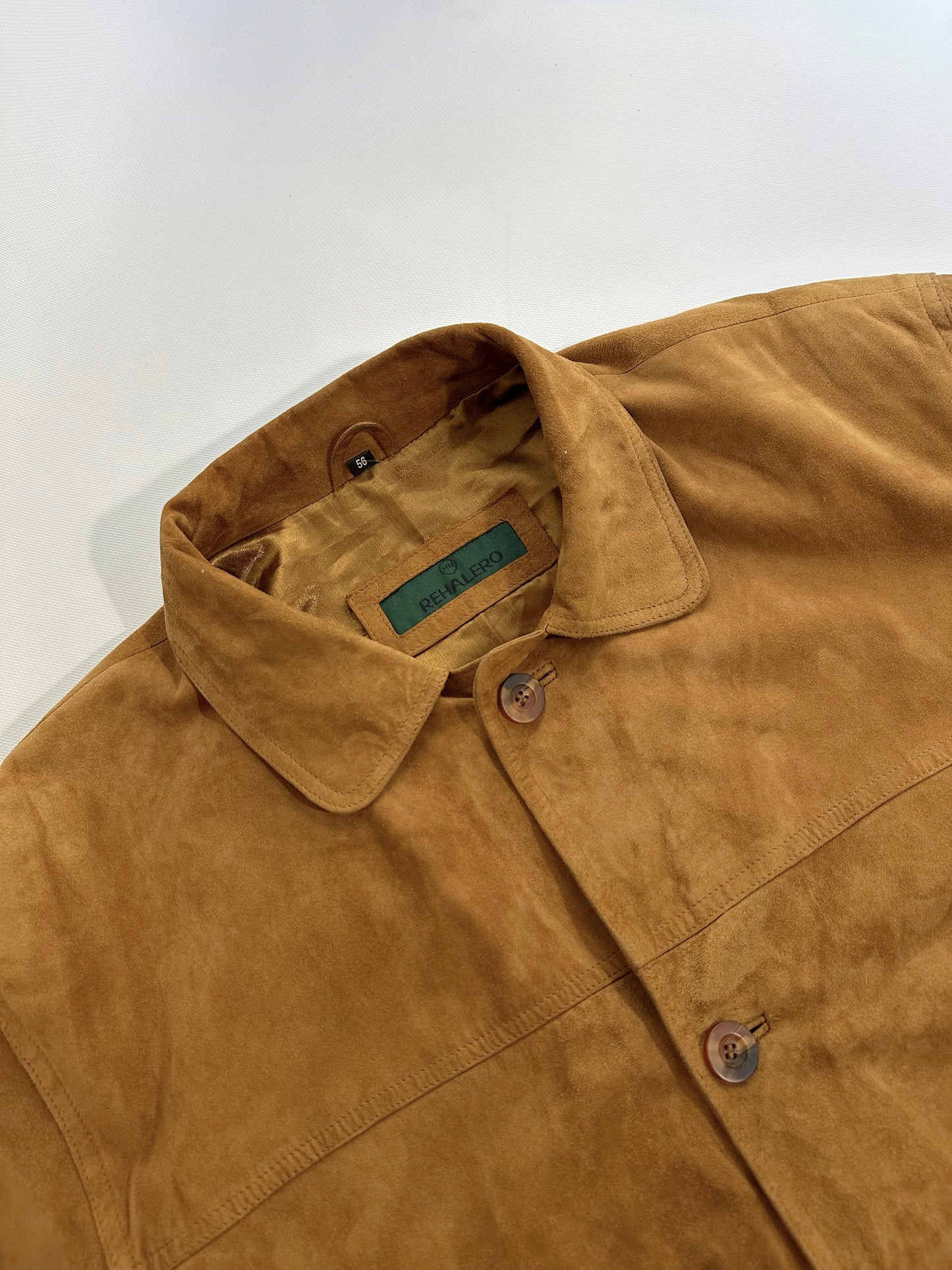 80s Goatskin Caramel Brown Suede Jacket
