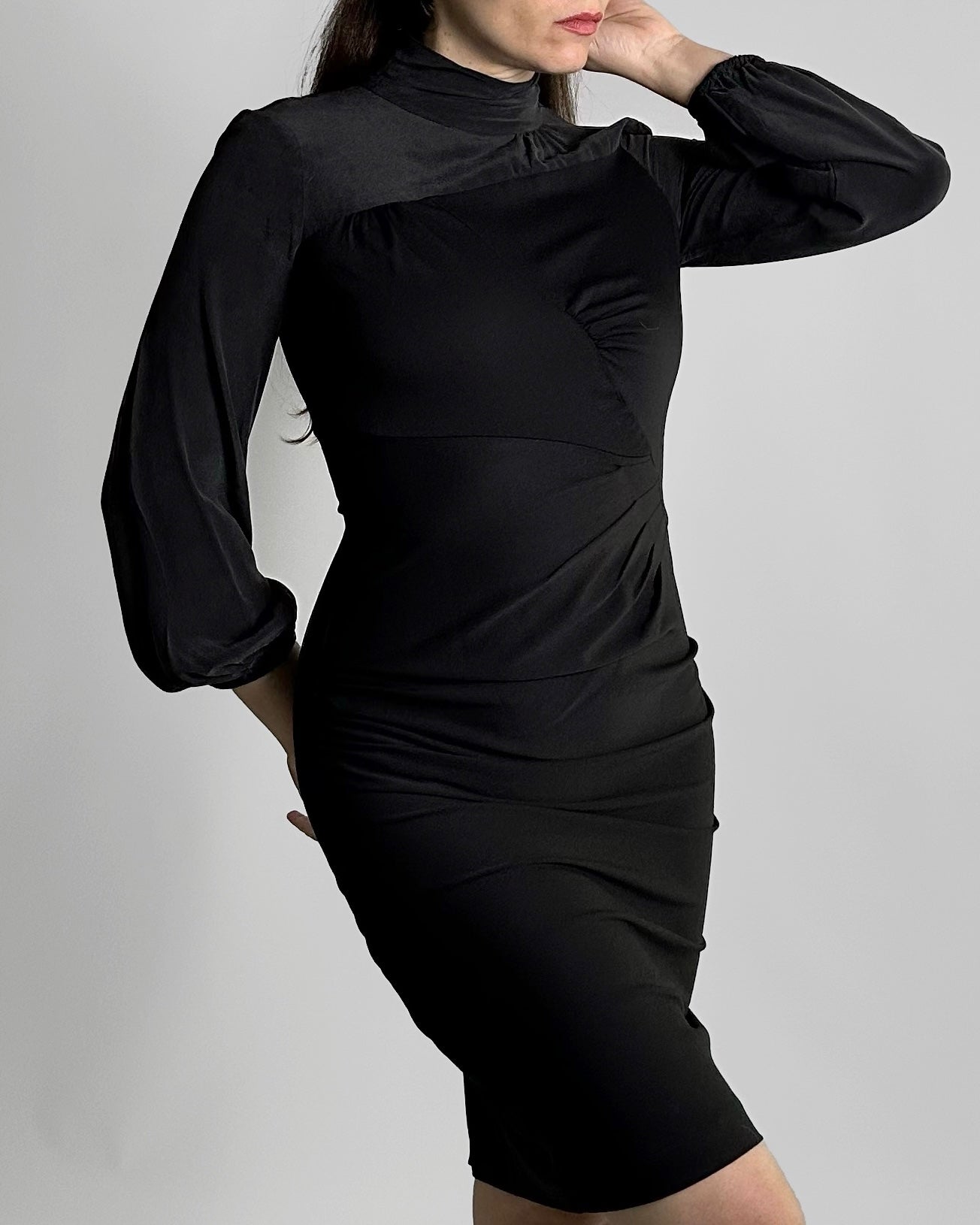 90s Sportmax by Max Mara Wool Silk Black Dress Alba Vintage Studio 90s Sportmax by Max Mara Wool Silk Black Dress Alba Vintage Studio