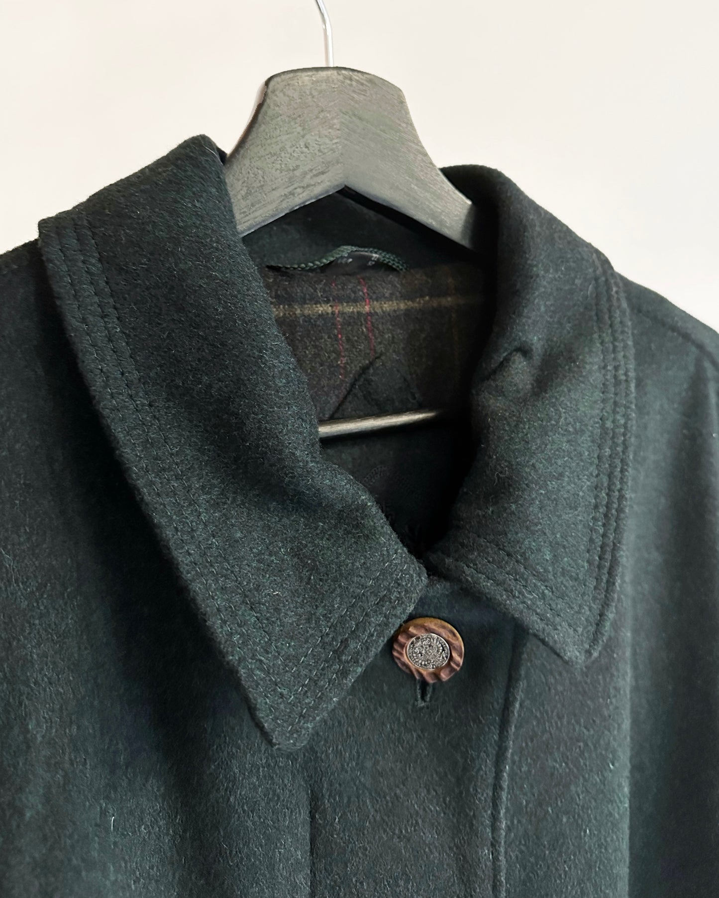 80s Green Wool-Alpaca Loden Coat