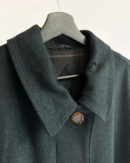 80s Green Wool-Alpaca Loden Coat