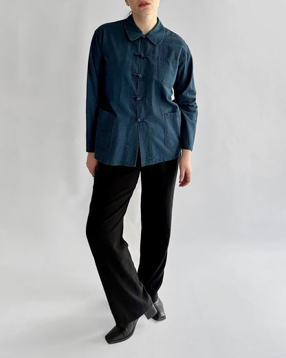 Rare 1950s Shanghai Indigo Work Shirt Jacket