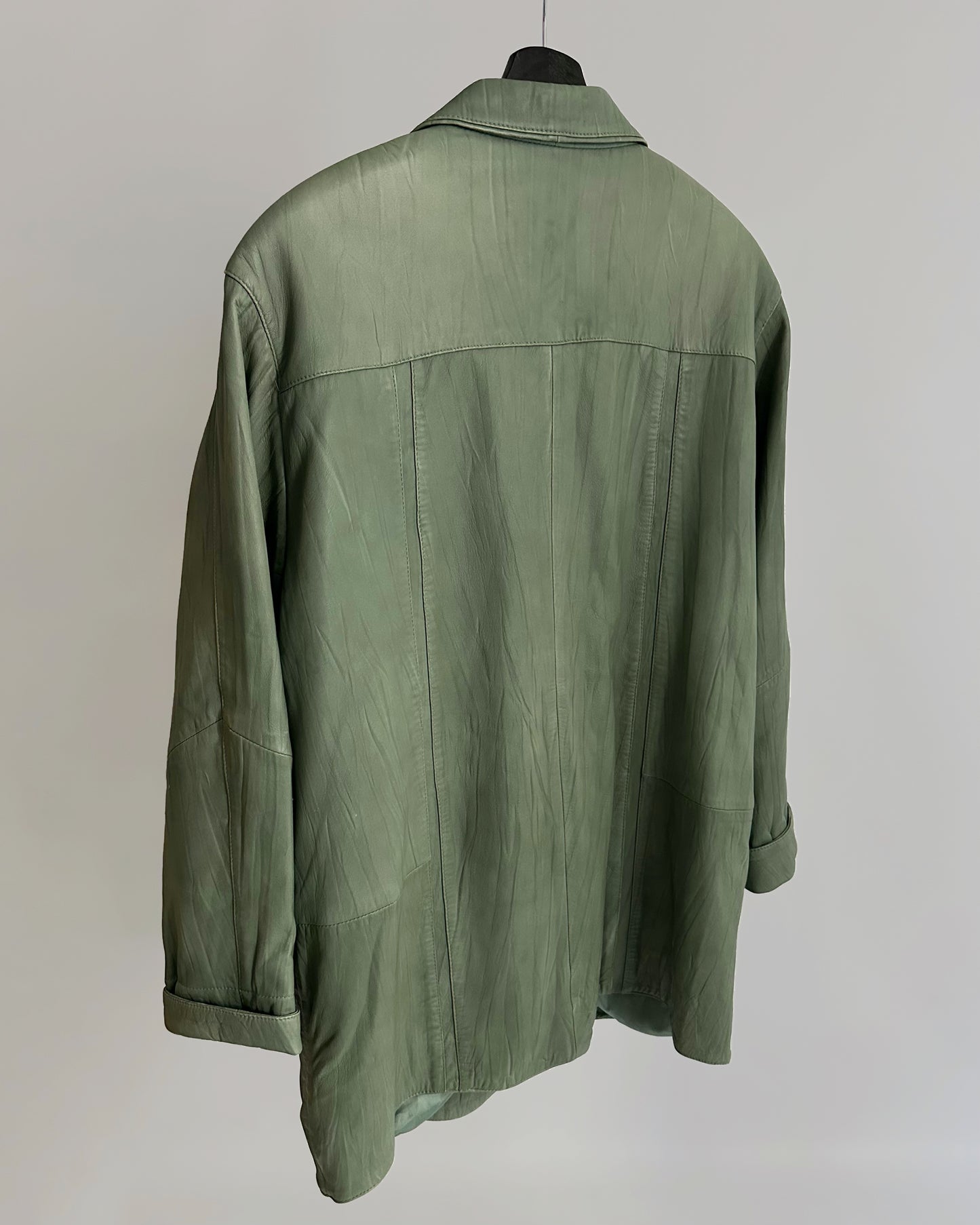 80s Green Leather Jacket