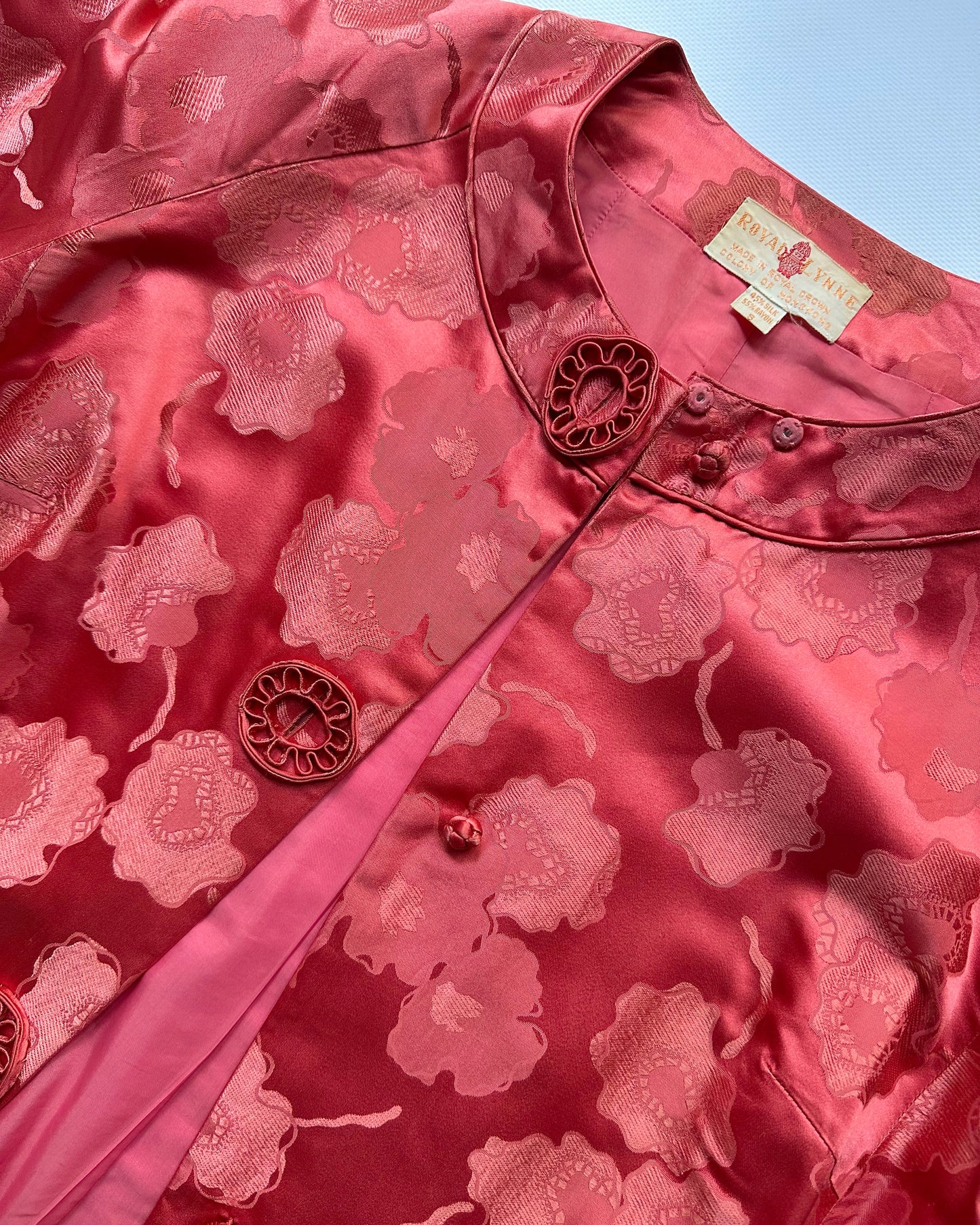1960s Royal Lynne Silk Brocade Dress Coat