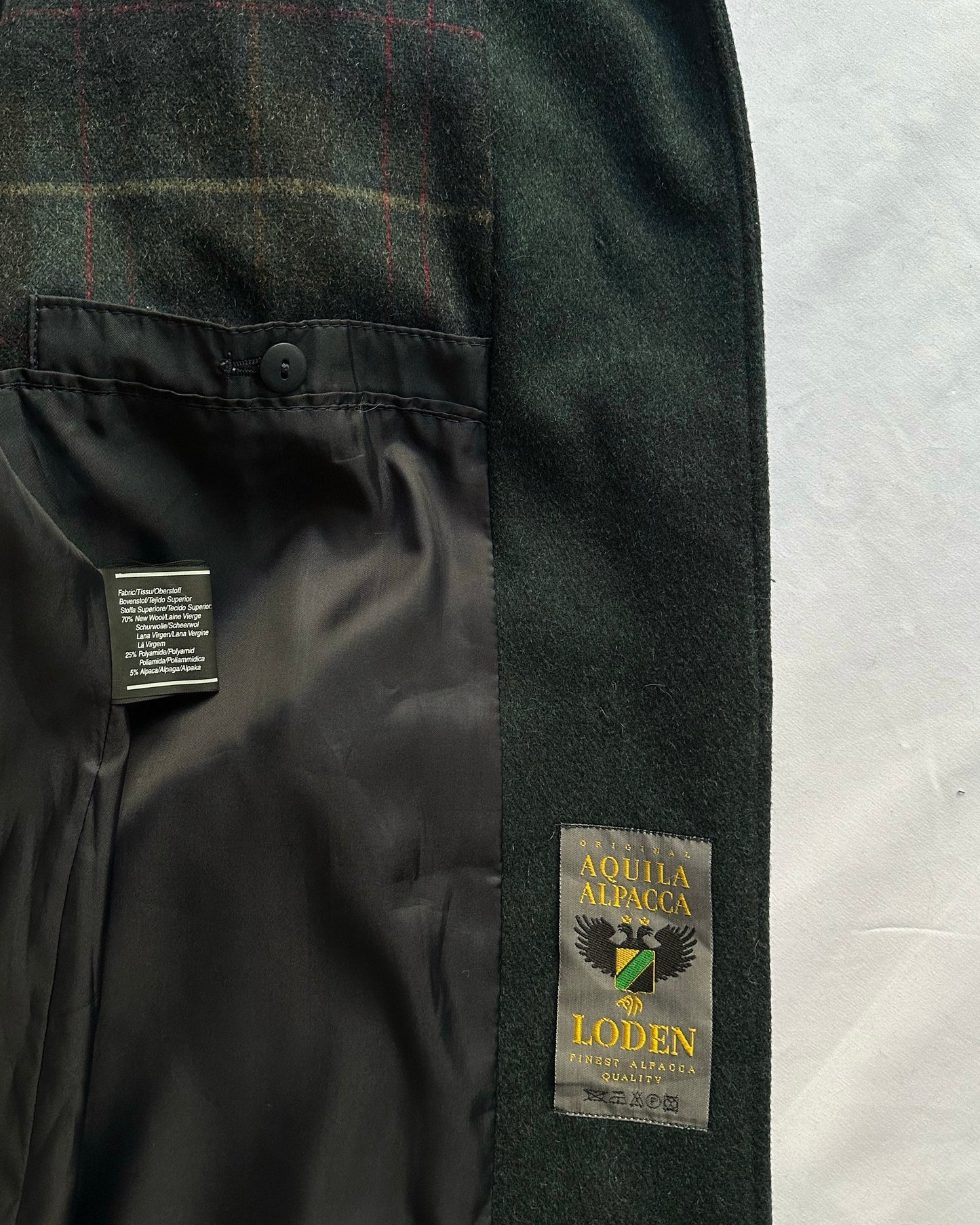 80s Green Wool-Alpaca Loden Coat