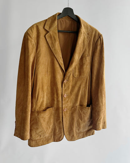 2000s Camel Goatskin Suede Blazer