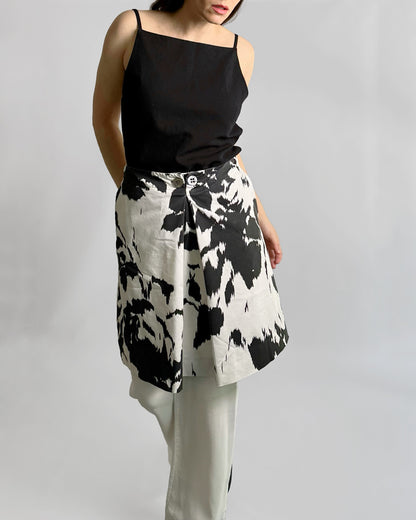 Max Mara Black & White A-Line Skirt