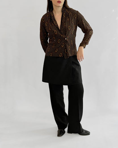 90s Byblos Silk Paisley Blouse