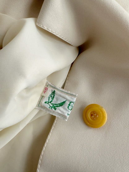 70s Cream Trench Coat
