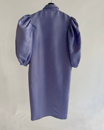 80s Lilac Puff Sleeve Dress