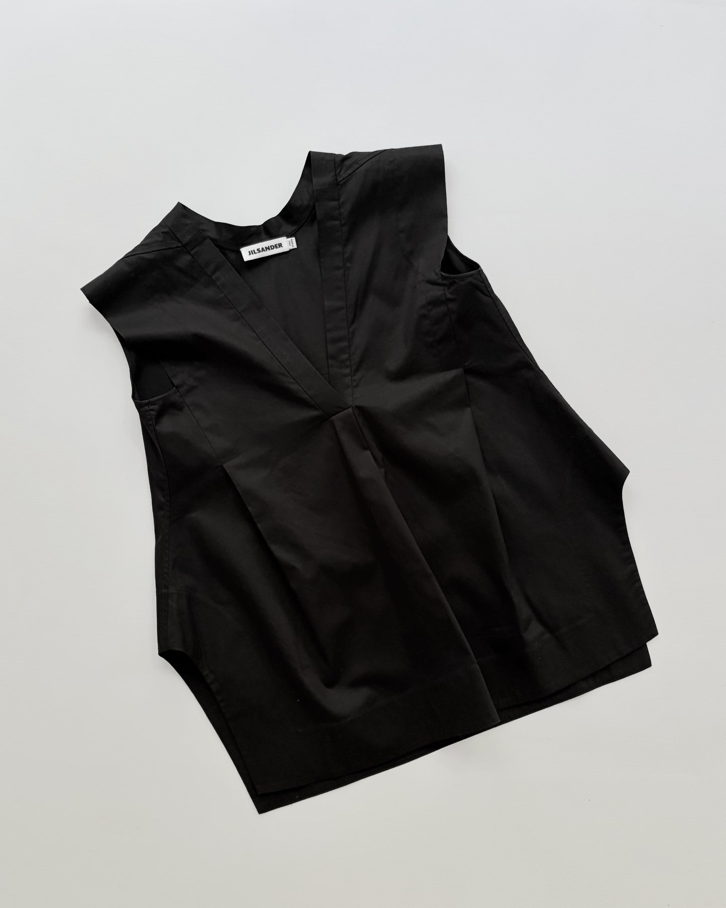 Jil Sander SS2013 Sculptural Black Cotton Top – Runway Piece