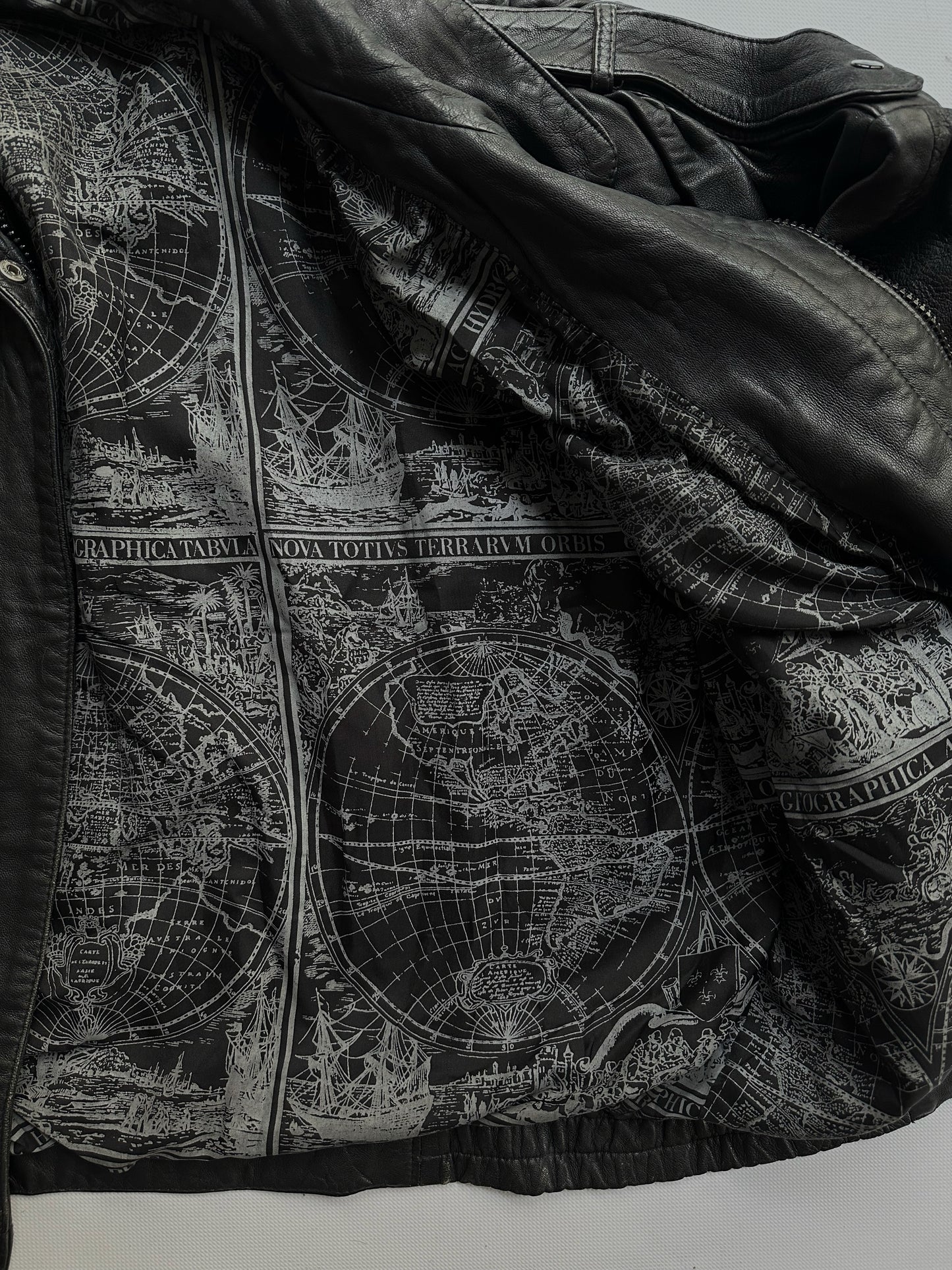 1990s Black Leather Bomber Jacket