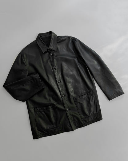 90s Black Nappa Leather Jacket